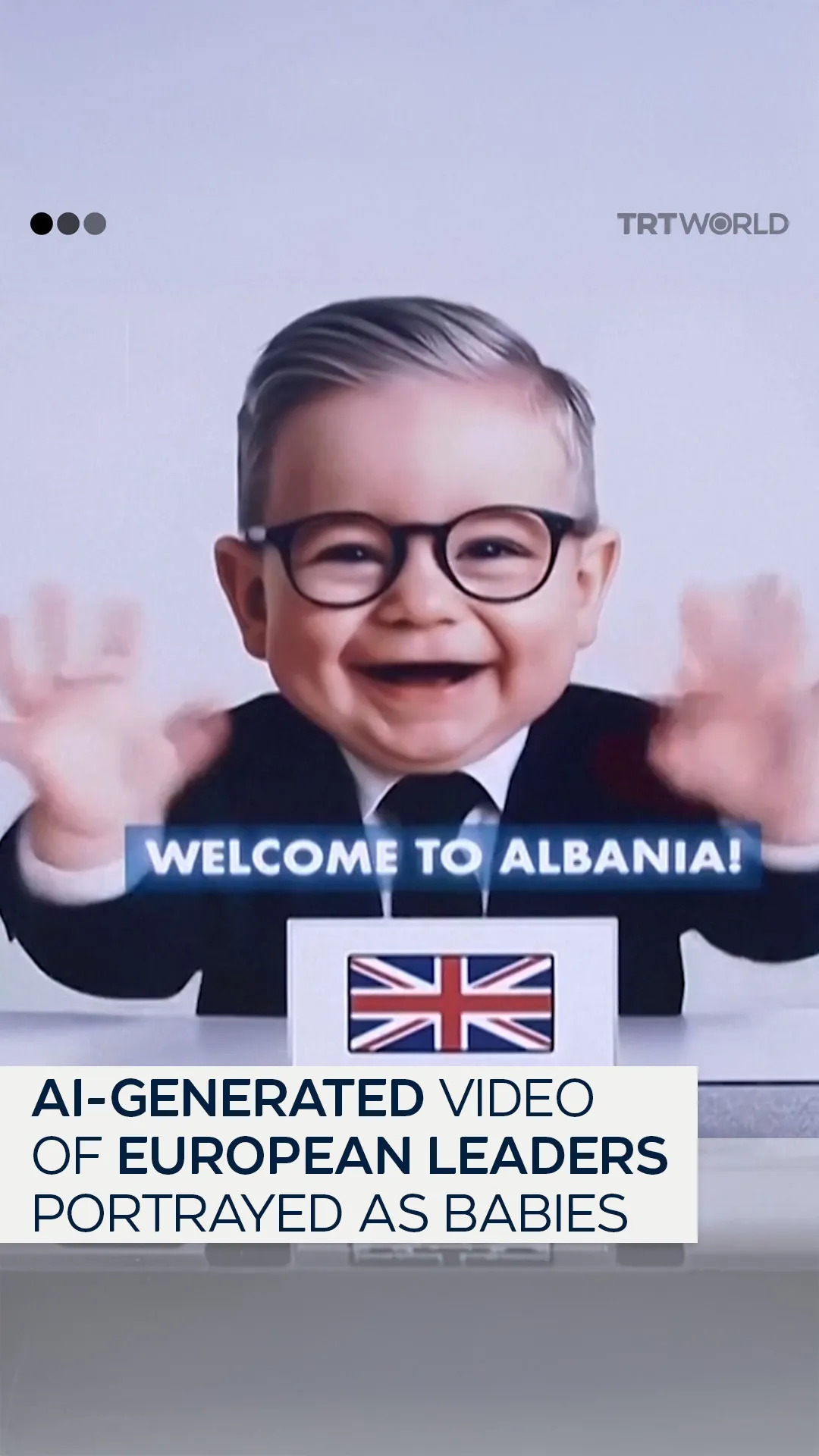 AI-generated video of European leaders portrayed as babies